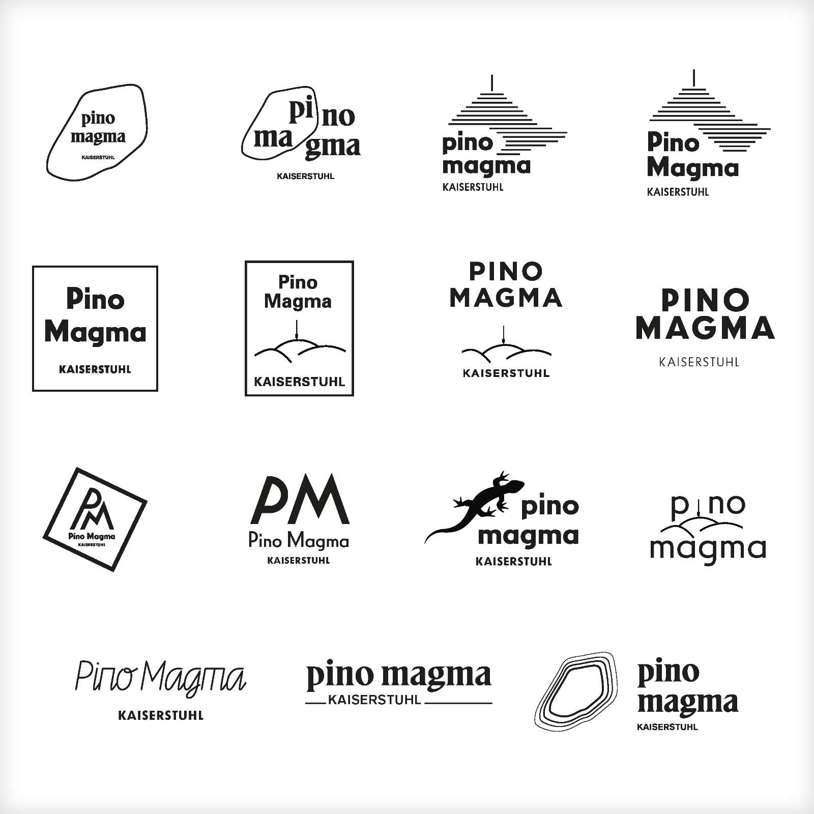 Pino Magma Prozess Logoentwicklung viele Logos